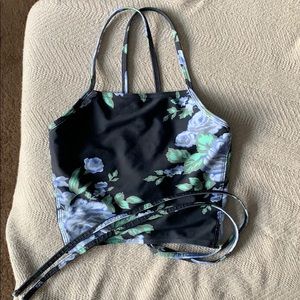 Albion Fit Antigua Colbalt Swim Crop Top SMALL